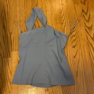 Zara Blue One Shoulder Top, Size M